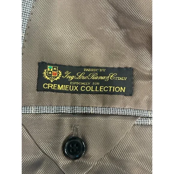 Cremieux Collection 46L Wool Blazer Loro Piana Fabric Windowpane Plaid Canada
